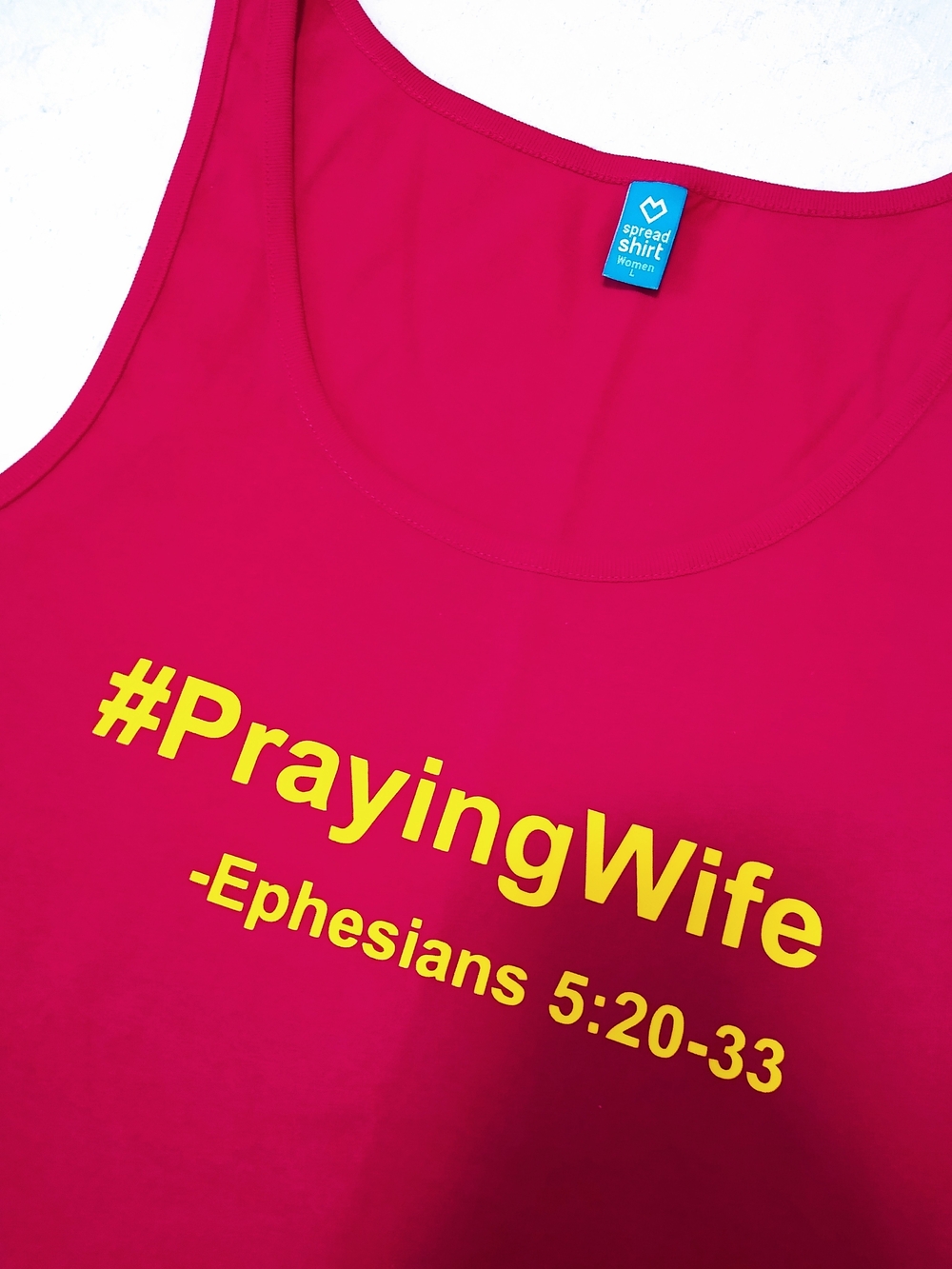 #PrayingWife Pink Graphic Tank Top